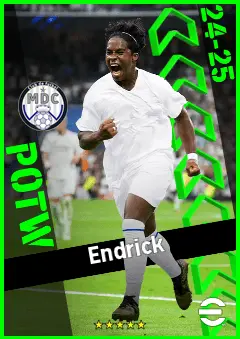 Endrick eFootball 2026 player card, 92 OVR CF