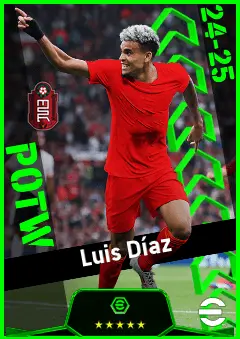 Luis Díaz eFootball 2026 player card, 95 OVR LWF