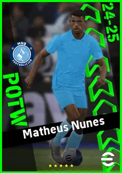 Matheus Nunes eFootball 2026 player card, 93 OVR LMF