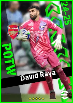 David Raya eFootball 2026 player card, 93 OVR GK