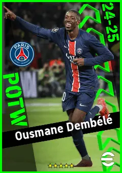 Ousmane Dembélé eFootball 2026 player card, 94 OVR RWF