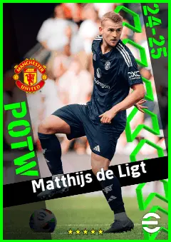 Matthijs de Ligt eFootball 2026 player card, 95 OVR CB