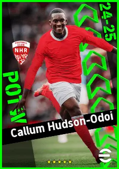 Callum Hudson-Odoi eFootball 2026 player card, 93 OVR LMF
