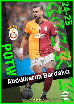 Abdülkerim Bardakcı eFootball 2026 player card, 91 OVR CB