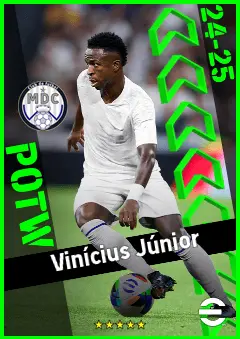 Vinícius Júnior eFootball 2026 player card, 97 OVR LWF