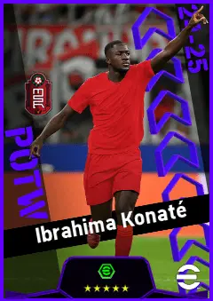 Ibrahima Konaté eFootball 2026 player card, 94 OVR CB