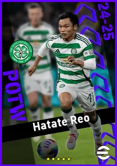 Hatate Reo eFootball 2026 player card, 91 OVR CMF