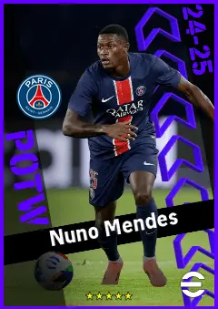 Nuno Mendes eFootball 2026 player card, 94 OVR LB
