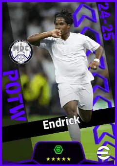 Endrick eFootball 2026 player card, 92 OVR CF