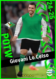 Giovani Lo Celso eFootball 2026 player card, 92 OVR AMF