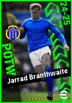 Jarrad Branthwaite eFootball 2026 player card, 93 OVR CB