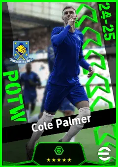Cole Palmer eFootball 2026 player card, 95 OVR AMF