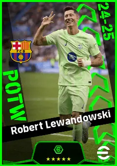 Robert Lewandowski eFootball 2026 player card, 95 OVR CF