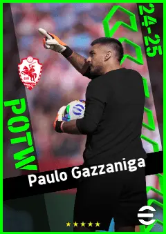 Paulo Gazzaniga eFootball 2026 player card, 92 OVR GK