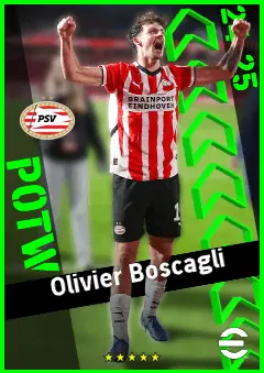 Olivier Boscagli eFootball 2026 player card, 92 OVR CB