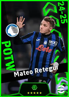 Mateo Retegui eFootball 2026 player card, 93 OVR CF