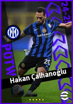 Hakan Çalhanoğlu eFootball 2026 player card, 94 OVR DMF