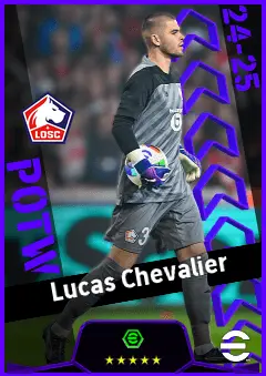 Lucas Chevalier eFootball 2026 player card, 93 OVR GK