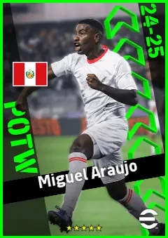 Miguel Araujo eFootball 2026 player card, 90 OVR CB