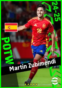Martín Zubimendi eFootball 2026 player card, 94 OVR DMF