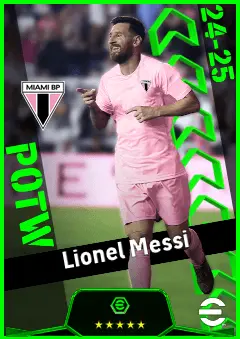 Lionel Messi eFootball 2026 player card, 96 OVR RWF