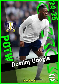 Destiny Udogie eFootball 2026 player card, 94 OVR LB