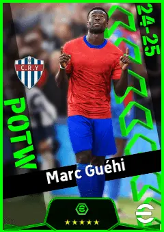 Marc Guéhi eFootball 2026 player card, 93 OVR CB