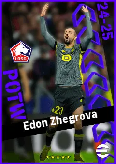 Edon Zhegrova eFootball 2026 player card, 93 OVR AMF