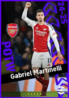Gabriel Martinelli eFootball 2026 player card, 94 OVR LWF
