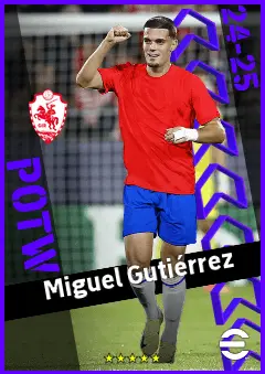 Miguel Gutiérrez eFootball 2026 player card, 93 OVR LB