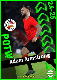 Adam Armstrong eFootball 2026 player card, 92 OVR RMF