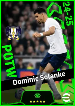 Dominic Solanke eFootball 2026 player card, 93 OVR CF
