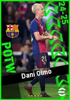 Dani Olmo eFootball 2026 player card, 94 OVR AMF