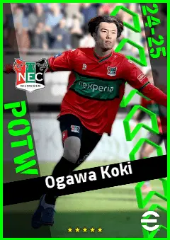 Ogawa Koki eFootball 2026 player card, 90 OVR CF