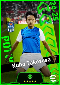 Kubo Takefusa eFootball 2026 player card, 94 OVR RWF