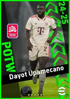 Dayot Upamecano eFootball 2026 player card, 94 OVR CB