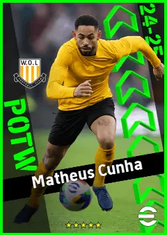 Matheus Cunha eFootball 2026 player card, 93 OVR AMF