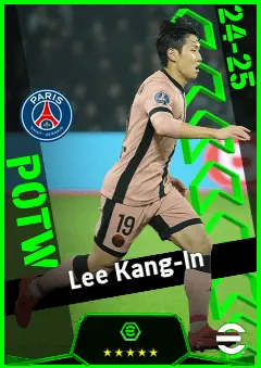 Lee Kang-In eFootball 2026 player card, 93 OVR RWF