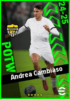 Andrea Cambiaso eFootball 2026 player card, 93 OVR LB