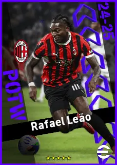Rafael Leão eFootball 2026 player card, 95 OVR LMF