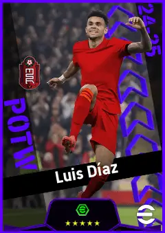 Luis Díaz eFootball 2026 player card, 94 OVR CF