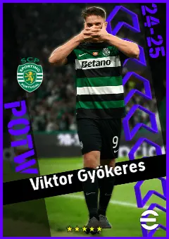 Viktor Gyökeres eFootball 2026 player card, 93 OVR CF