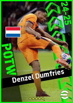 Denzel Dumfries eFootball 2026 player card, 92 OVR RB