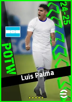 Luis Palma eFootball 2026 player card, 91 OVR LMF