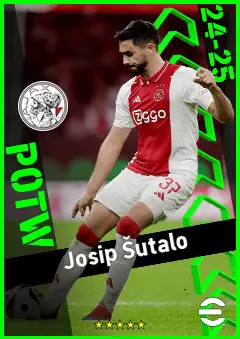Josip Šutalo eFootball 2026 player card, 93 OVR CB