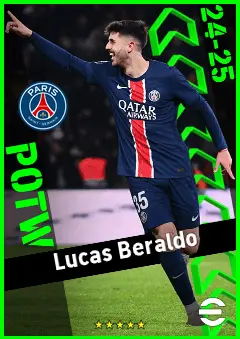 Lucas Beraldo eFootball 2026 player card, 92 OVR CB
