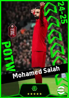 Mohamed Salah eFootball 2026 player card, 96 OVR RMF