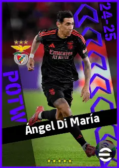 Ángel Di María eFootball 2026 player card, 93 OVR RWF