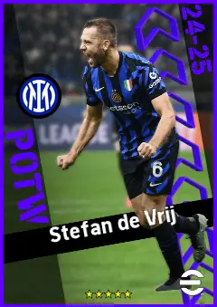Stefan de Vrij eFootball 2026 player card, 94 OVR CB