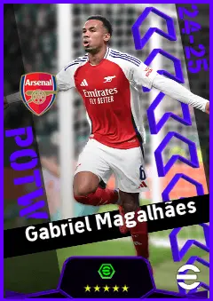 Gabriel Magalhães eFootball 2026 player card, 95 OVR CB